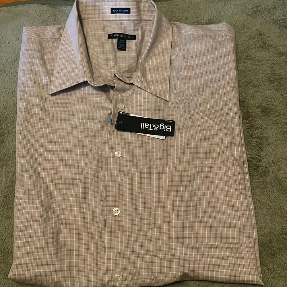 Big and Tall work/ casual button down Van Heusen studio new with tags shirt.